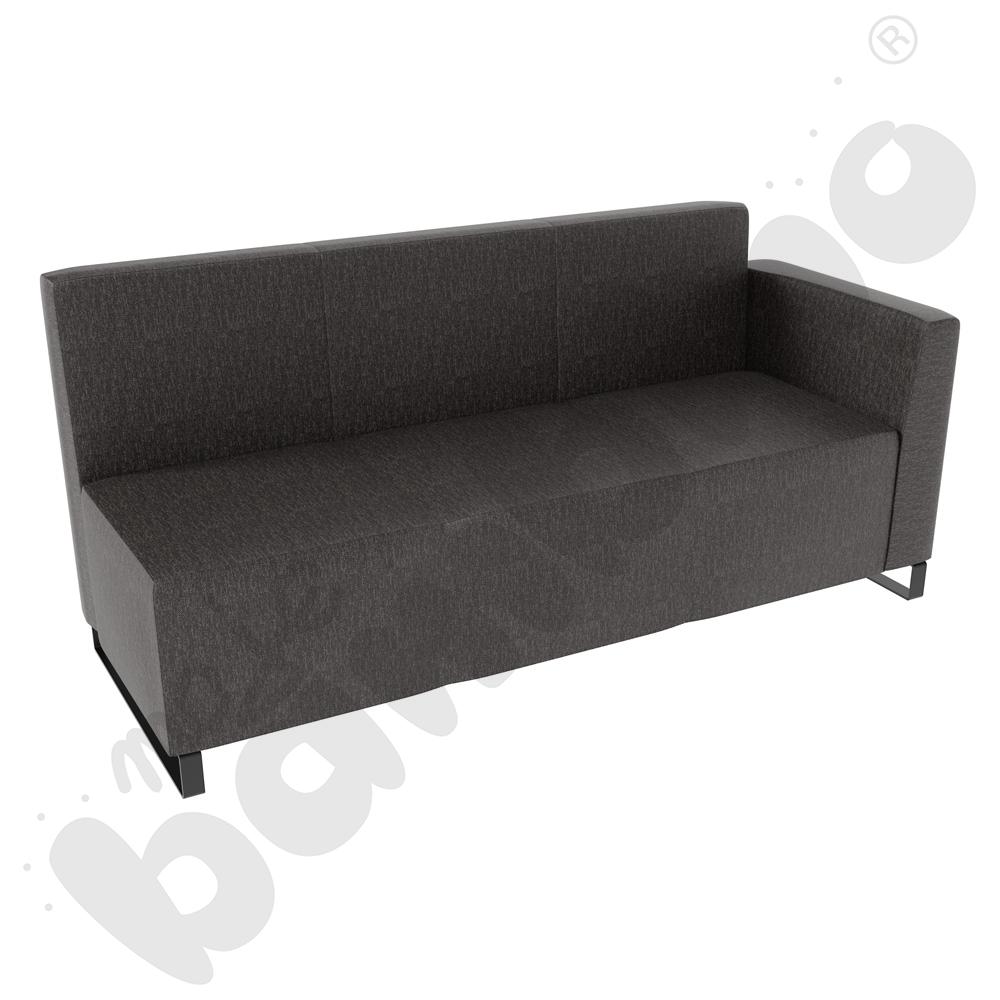 Sofa Universum 3-os. wys. 82 cm, bok niski prawy, tkanina RO34