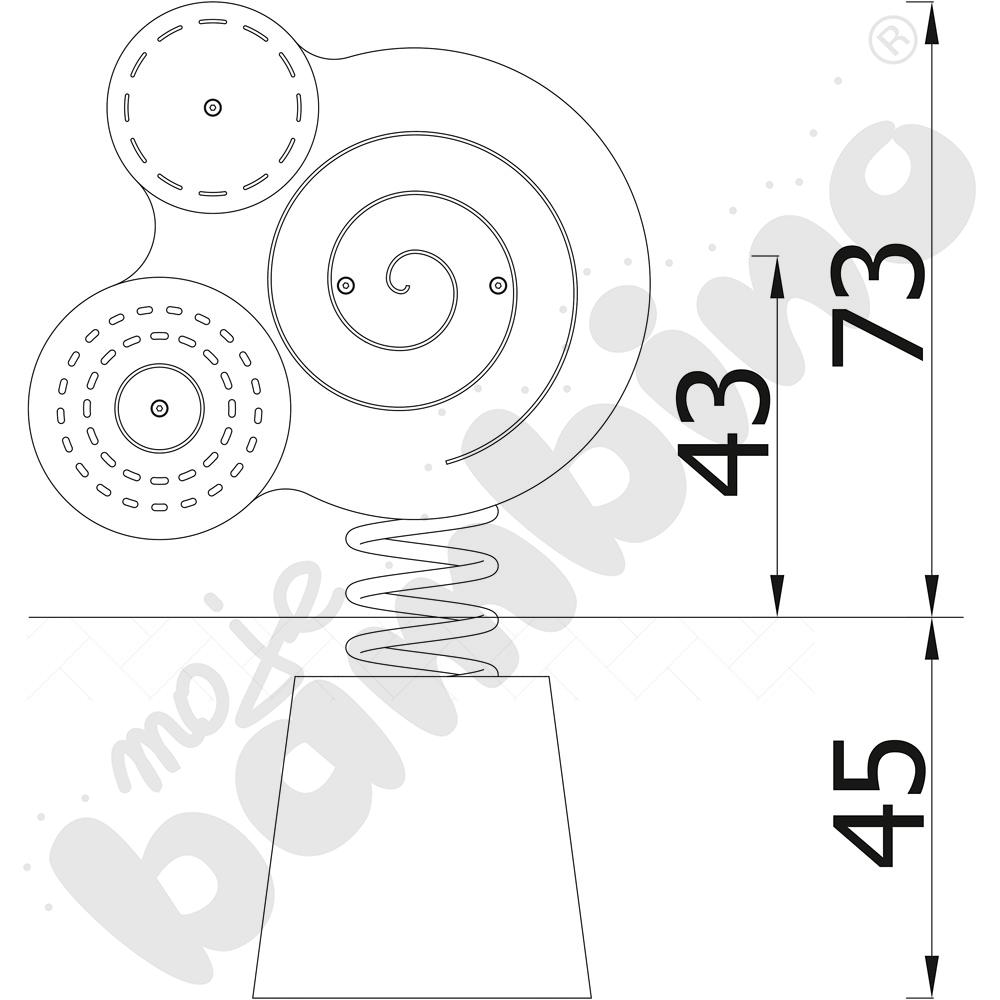 Milo - sprężynowiec 1 na podstawie betonowej