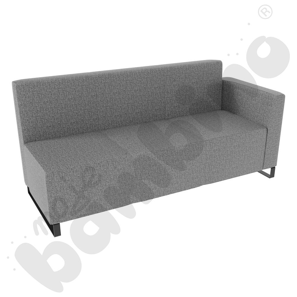 Sofa Universum 3-os. wys. 82 cm, bok niski prawy, tkanina RO39