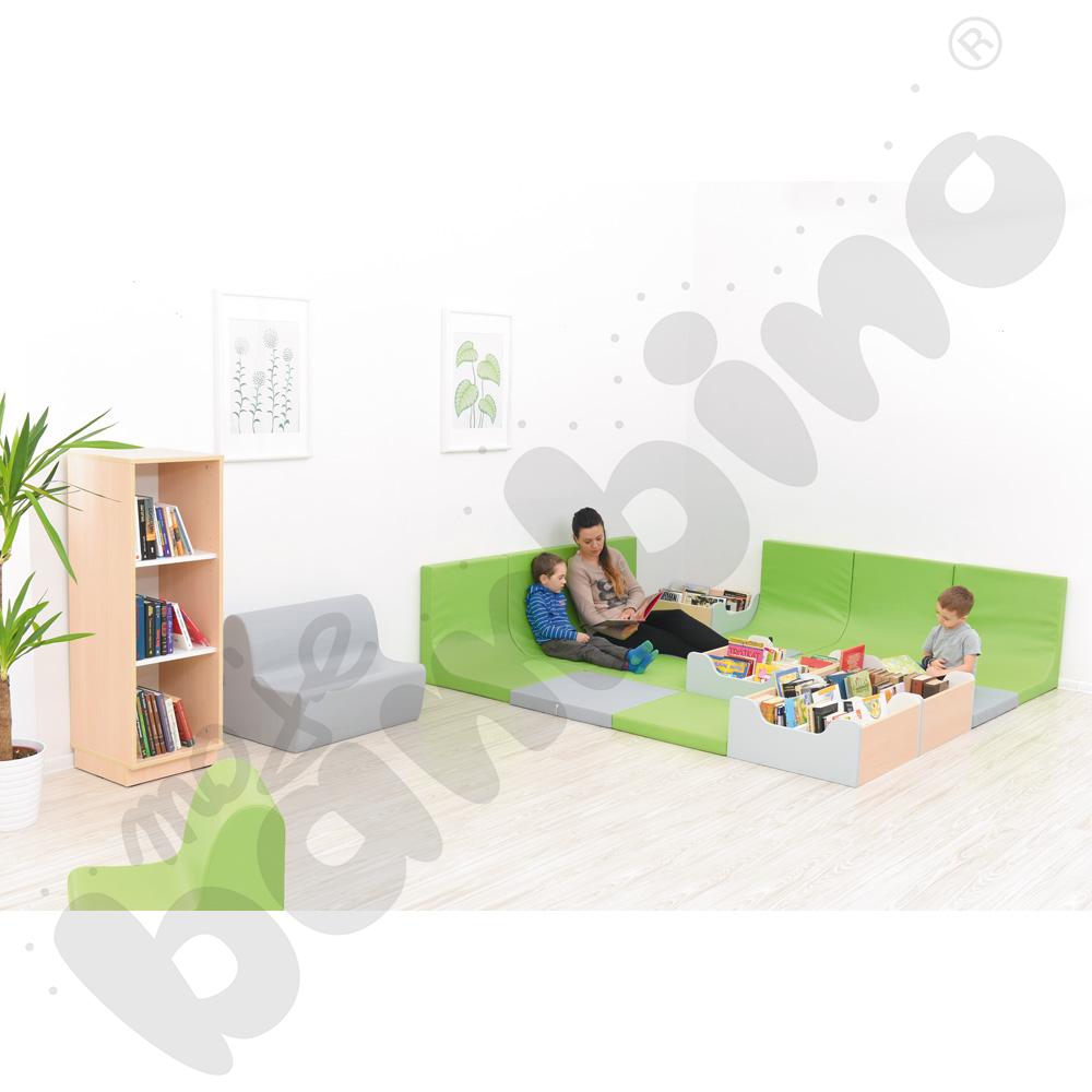 Quadro – szafka słupek L z 2 półkami, klon jasny