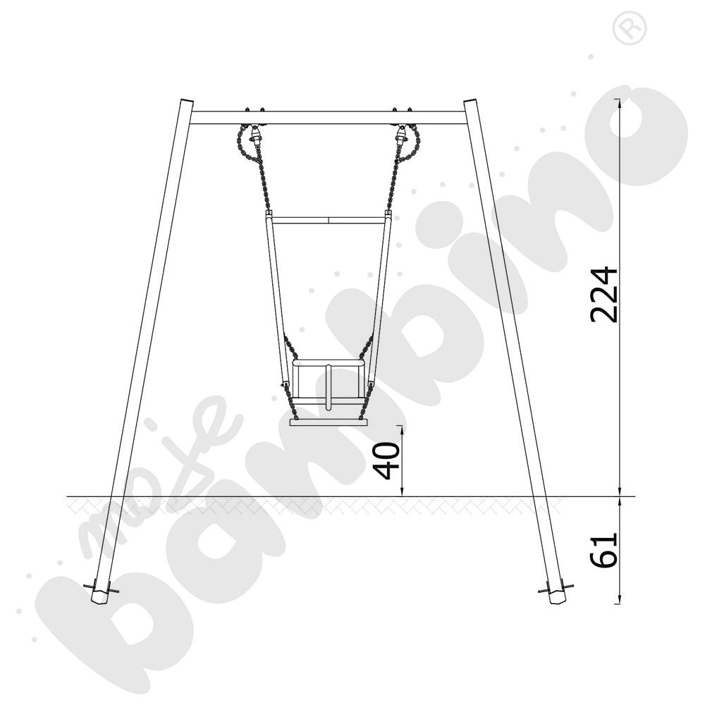 Quadro - huśtawka z zawiesiem Rodzic-dziecko 