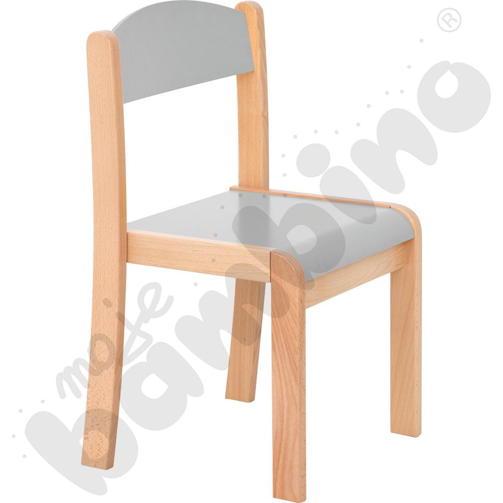 Krzesło Filipek PASTEL ze stopką filcową szare, rozm. 3