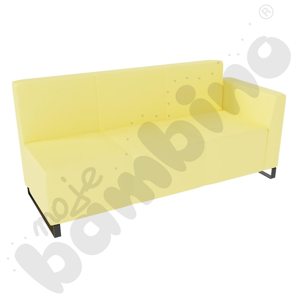 Sofa Universum 3-os. wys. 82 cm, bok niski prawy, tkanina MT10