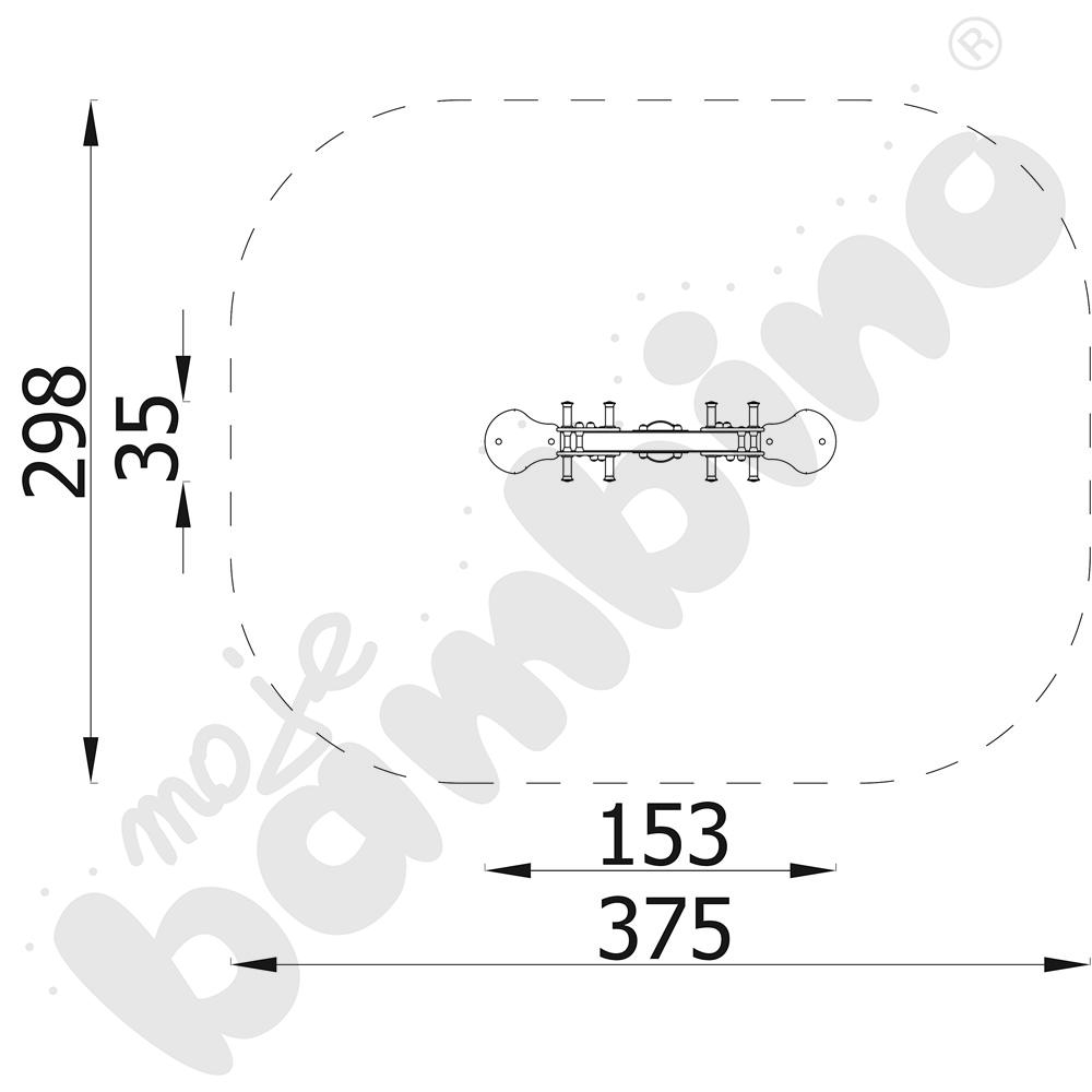 Ważka na sprężynie Urbi B na podstawie metalowej