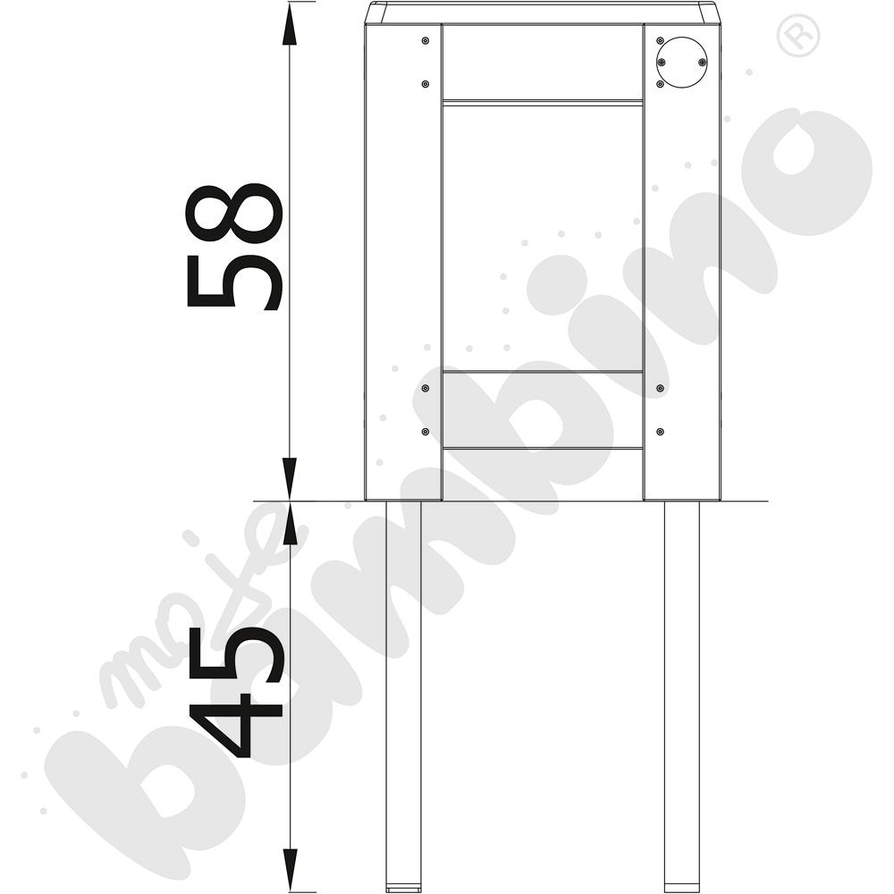 Donica Terra z pojemnikiem, wysoka z kotwami