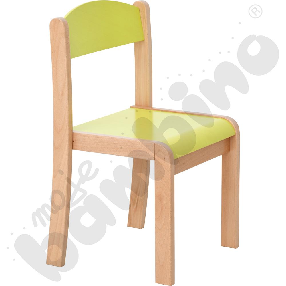 Krzesło Filipek PASTEL ze stopką filcową limonka, rozm. 3