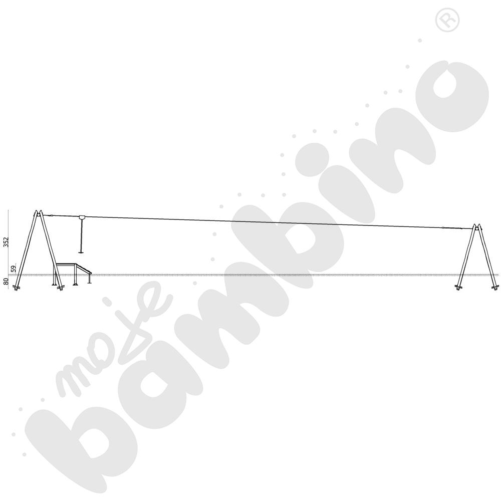 Zjazd linowy podwójny Robinio