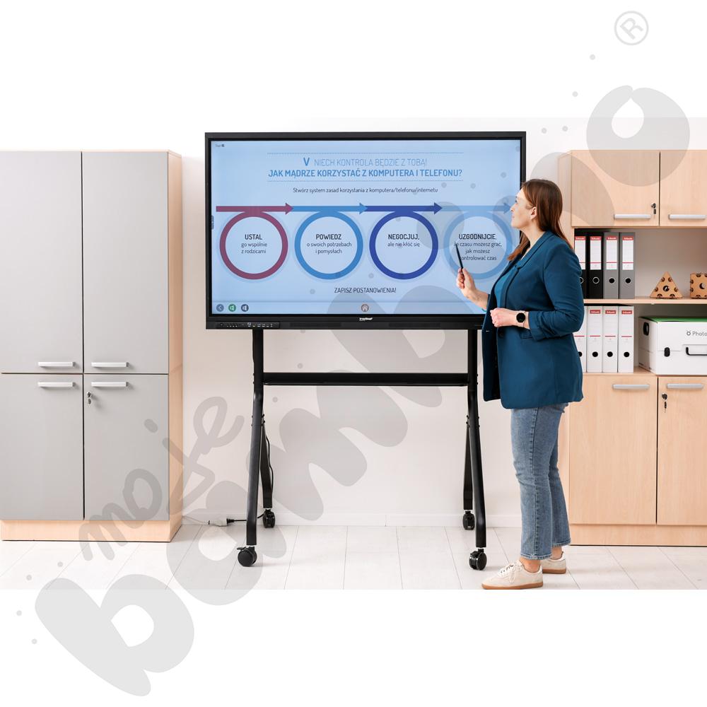 Monitor interaktywny insGraf Digital EduSpace 65 na stojaku mobilnym