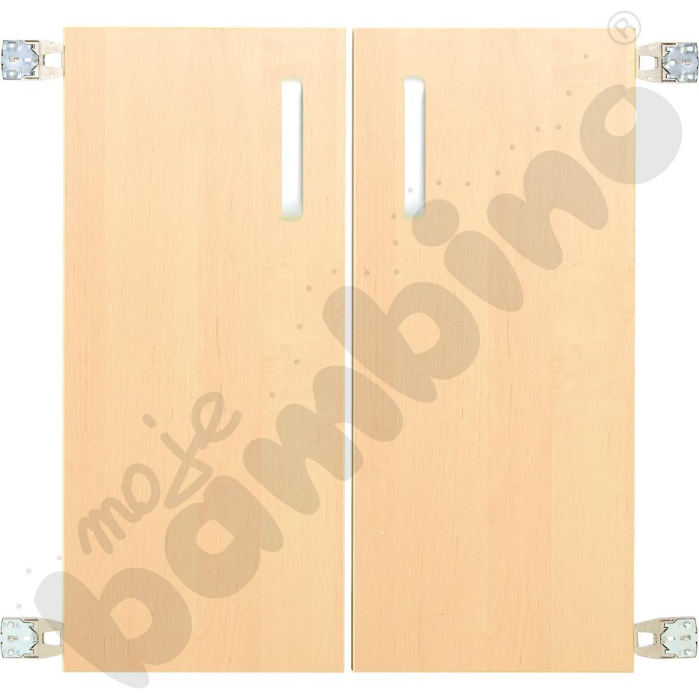 Drzwiczki do szafki Flexi D z półkami - brzoza