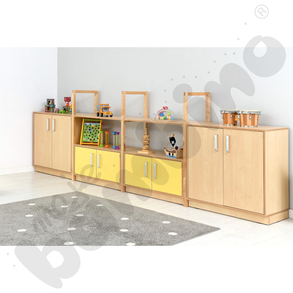 Drzwiczki do szafki Flexi D z półkami - brzoza