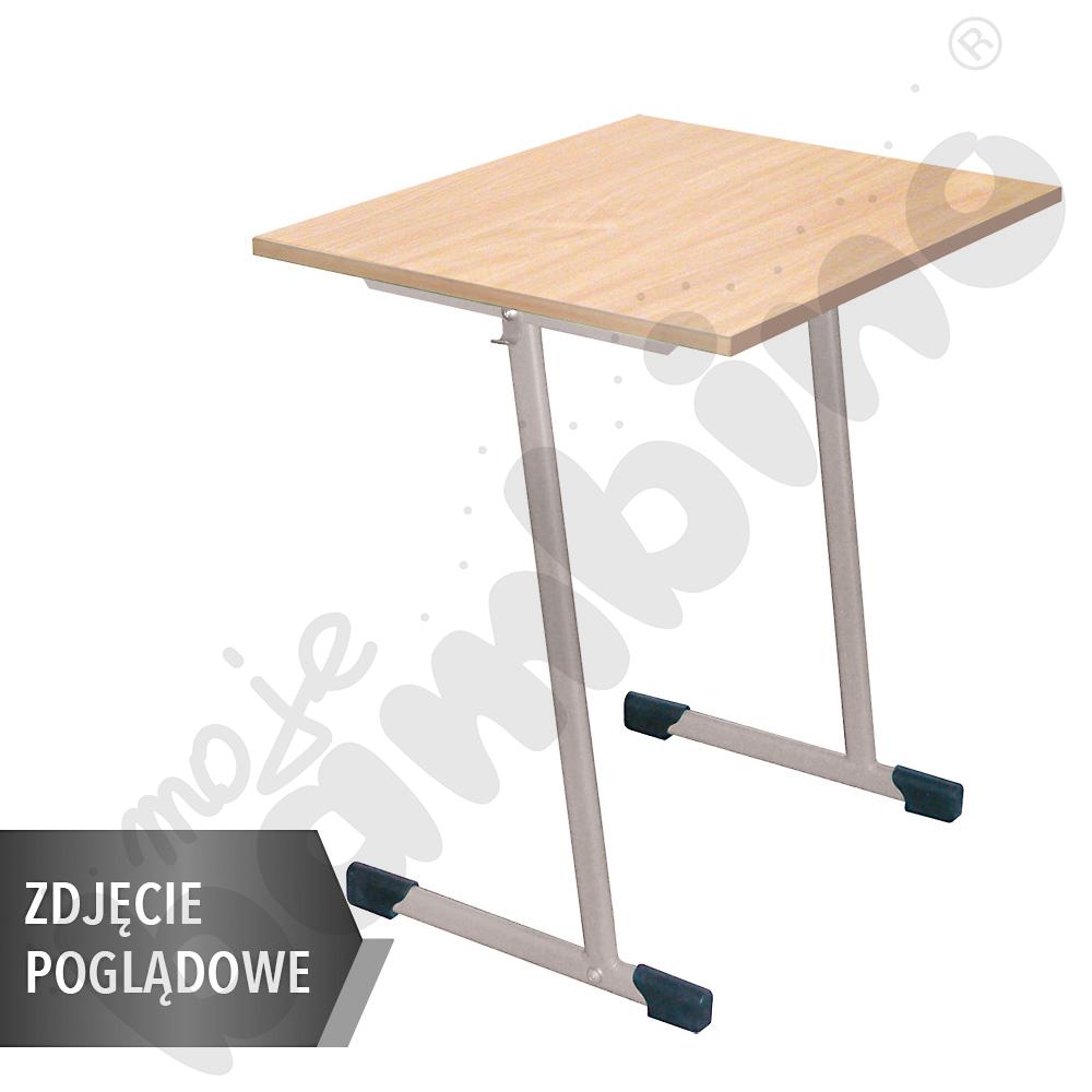 Stół T 70 x 50 rozm. 3-4, 1os., stelaż zielony, blat HPL buk, obrzeże drewniane, narożniki proste