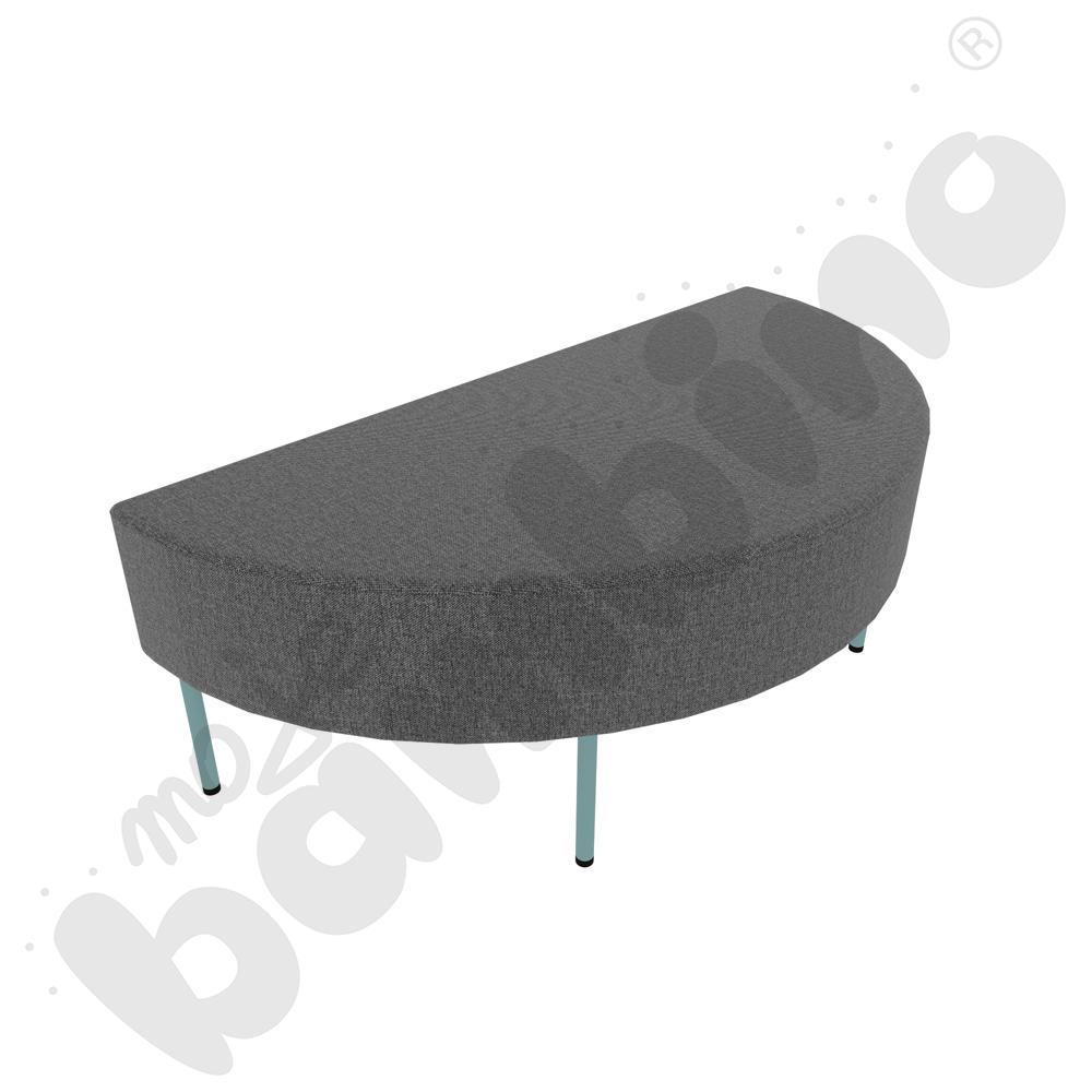 Pufa Versa zaokrąglona 120x60 cm z filcowymi stopkami, stelaż turkusowy, tkanina RO39 Pufa Versa zaokrąglona 120x60 cm z filcowymi stopkami, stelaż turkusowy, tkanina RO39