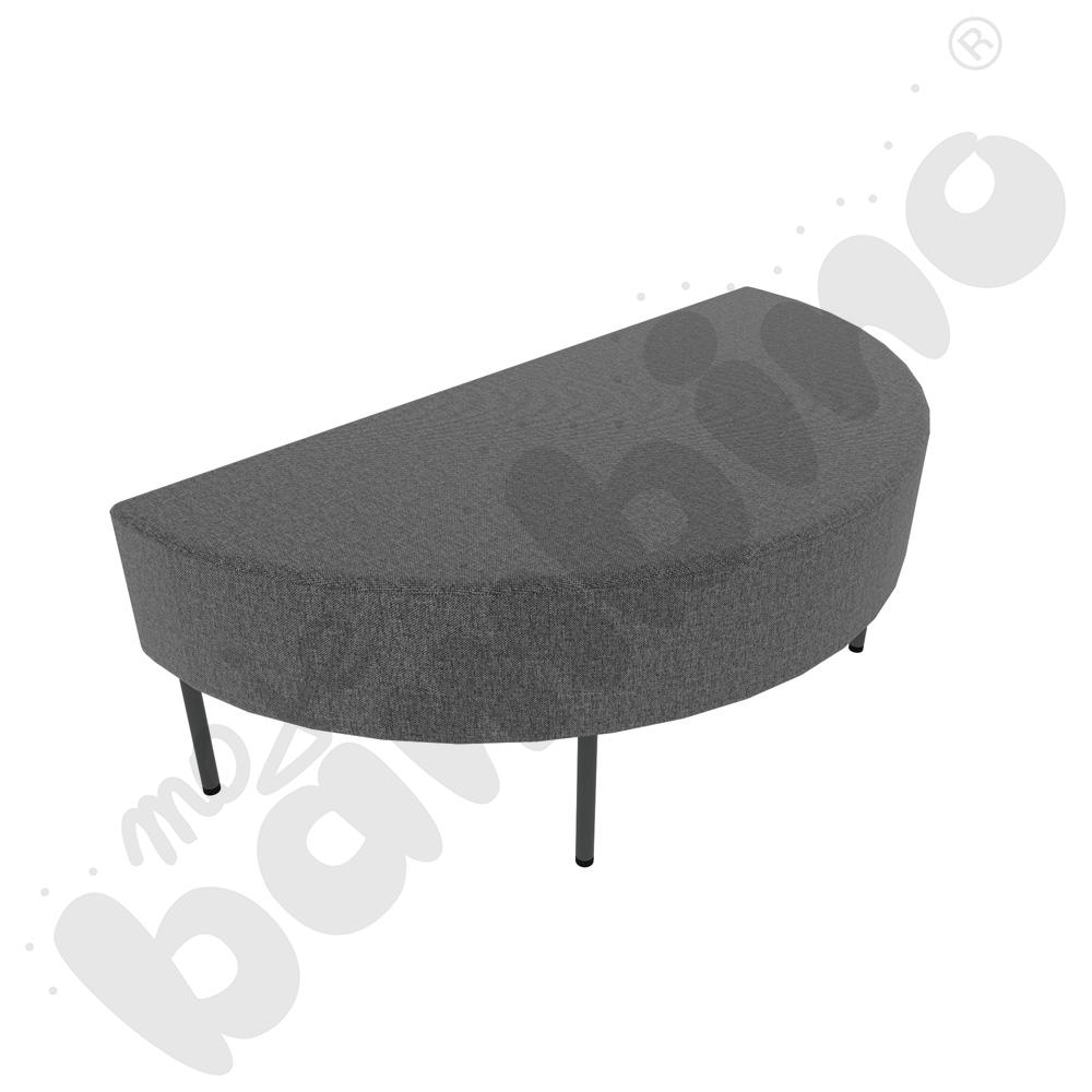 Pufa Versa zaokrąglona 120x60 cm z filcowymi stopkami, stelaż antracytowy, tkanina RO39 Pufa Versa zaokrąglona 120x60 cm z filcowymi stopkami, stelaż antracytowy, tkanina RO39