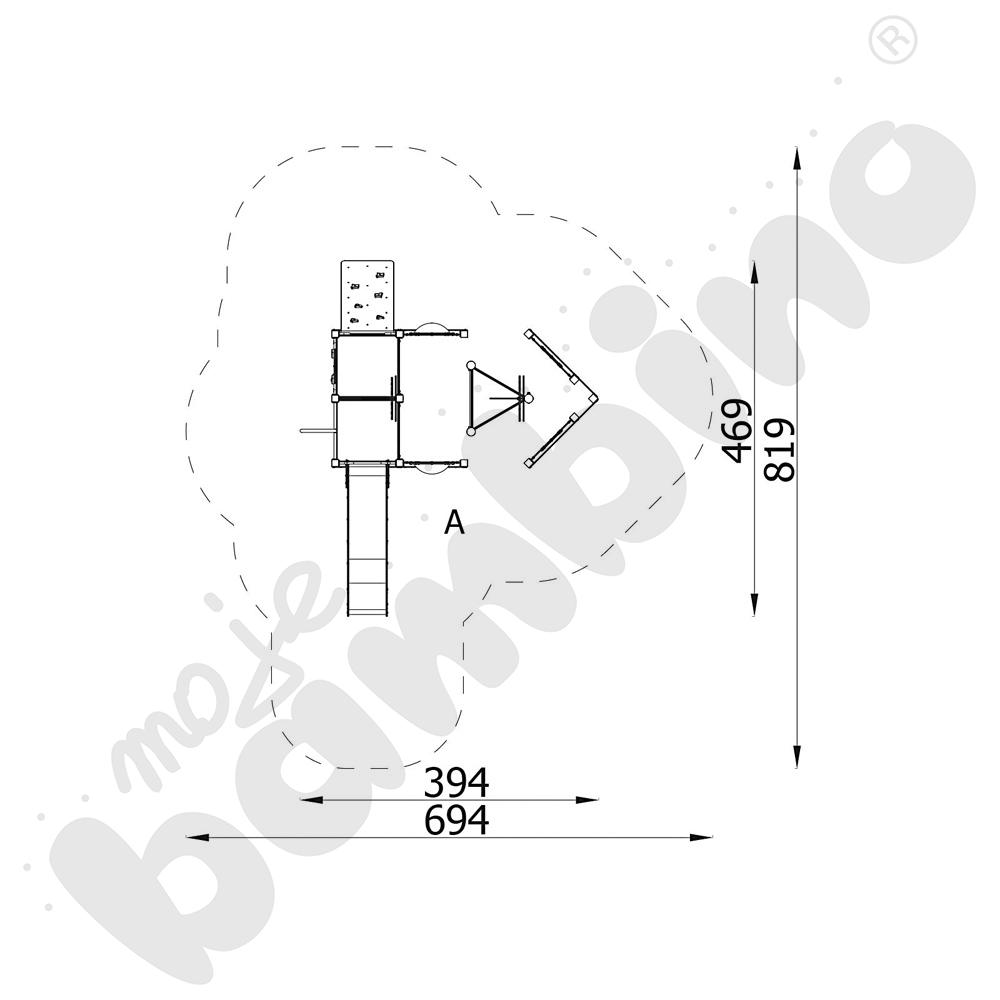 Quadro - zestaw 12466, metalowe słupy