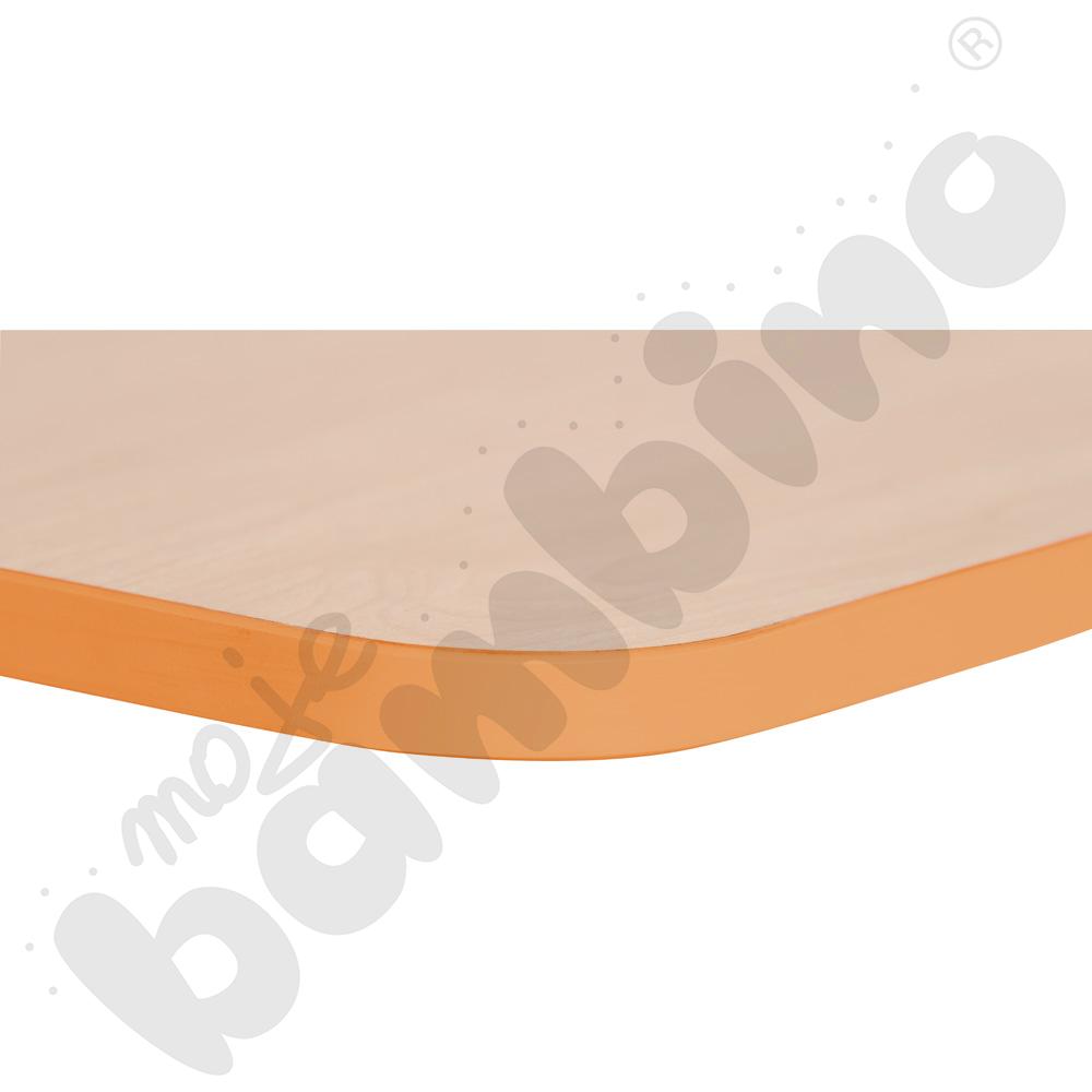 Blat Quadro klon jasny prostokątny, pomarańczowe obrzeże