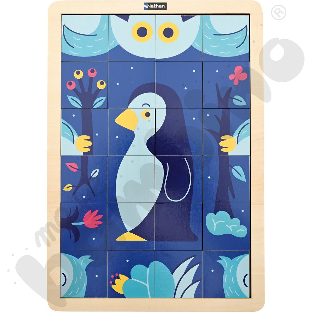 Puzzle niespodzianka - sowa i pingwin