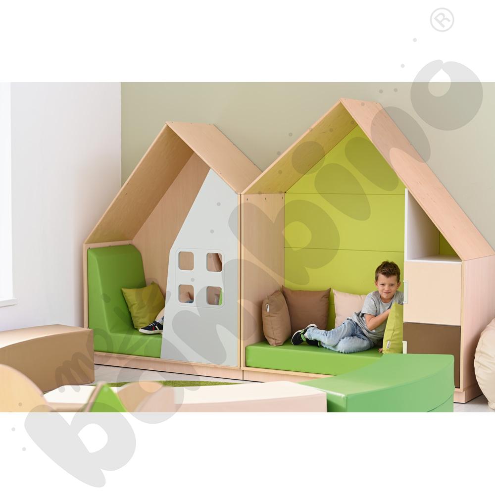 Quadro - szafka-domek - szara, skrzynia klon jasny