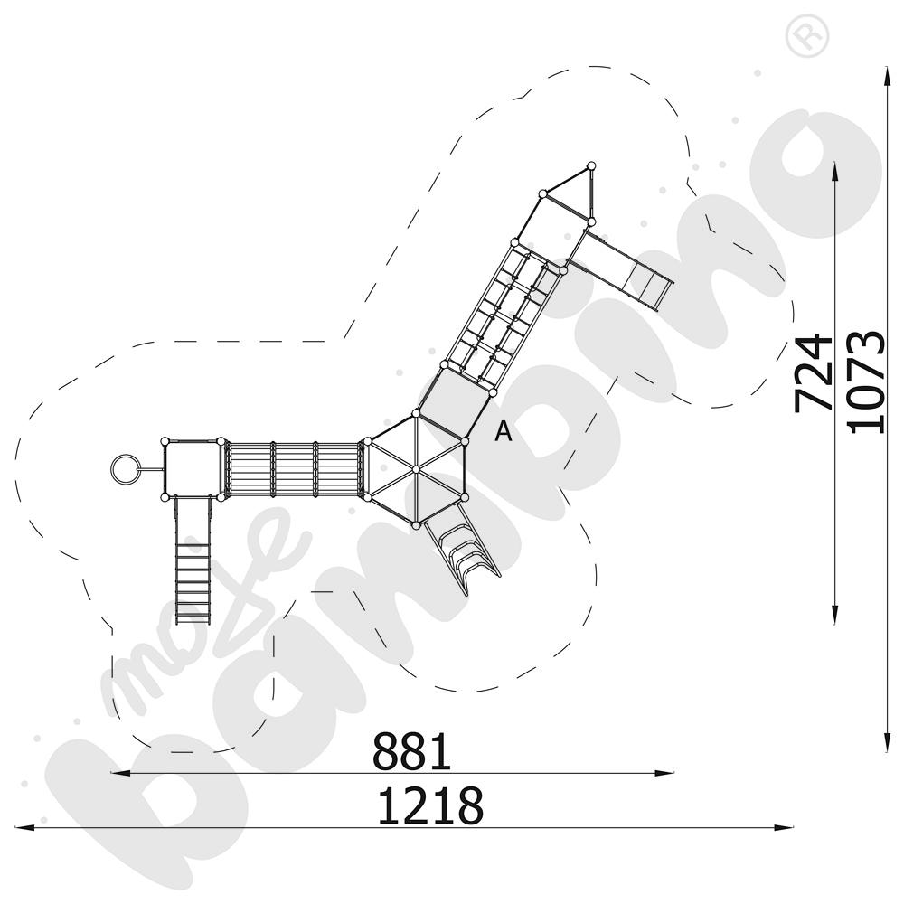 Orbis - platforma 9, drewniane słupy