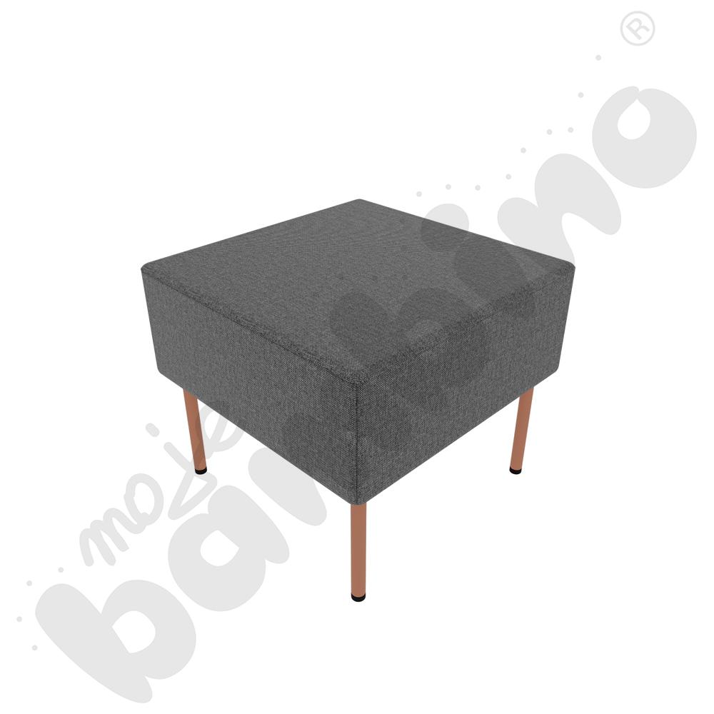 Pufa Versa 50x50 cm z filcowymi stopkami, stelaż łososiowy, tkanina RO39 Pufa Versa 50x50 cm z filcowymi stopkami, stelaż łososiowy, tkanina RO39