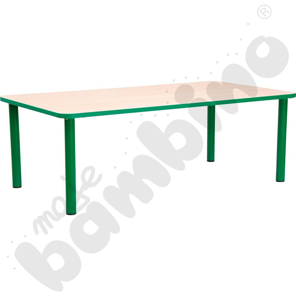 Stół Bambino prostokątny wys. 46 cm z zielonym obrzeżem