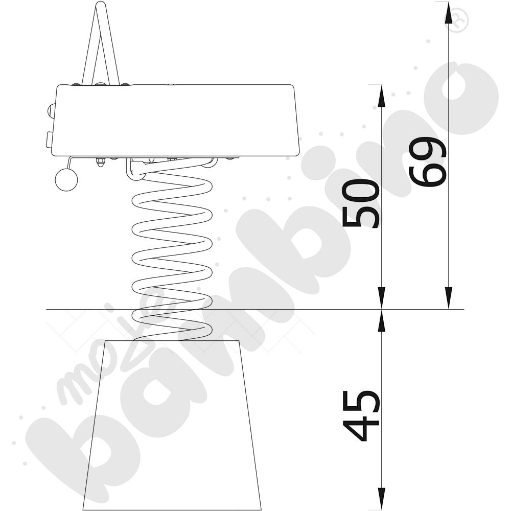 Robinio - robak na podstawie betonowej