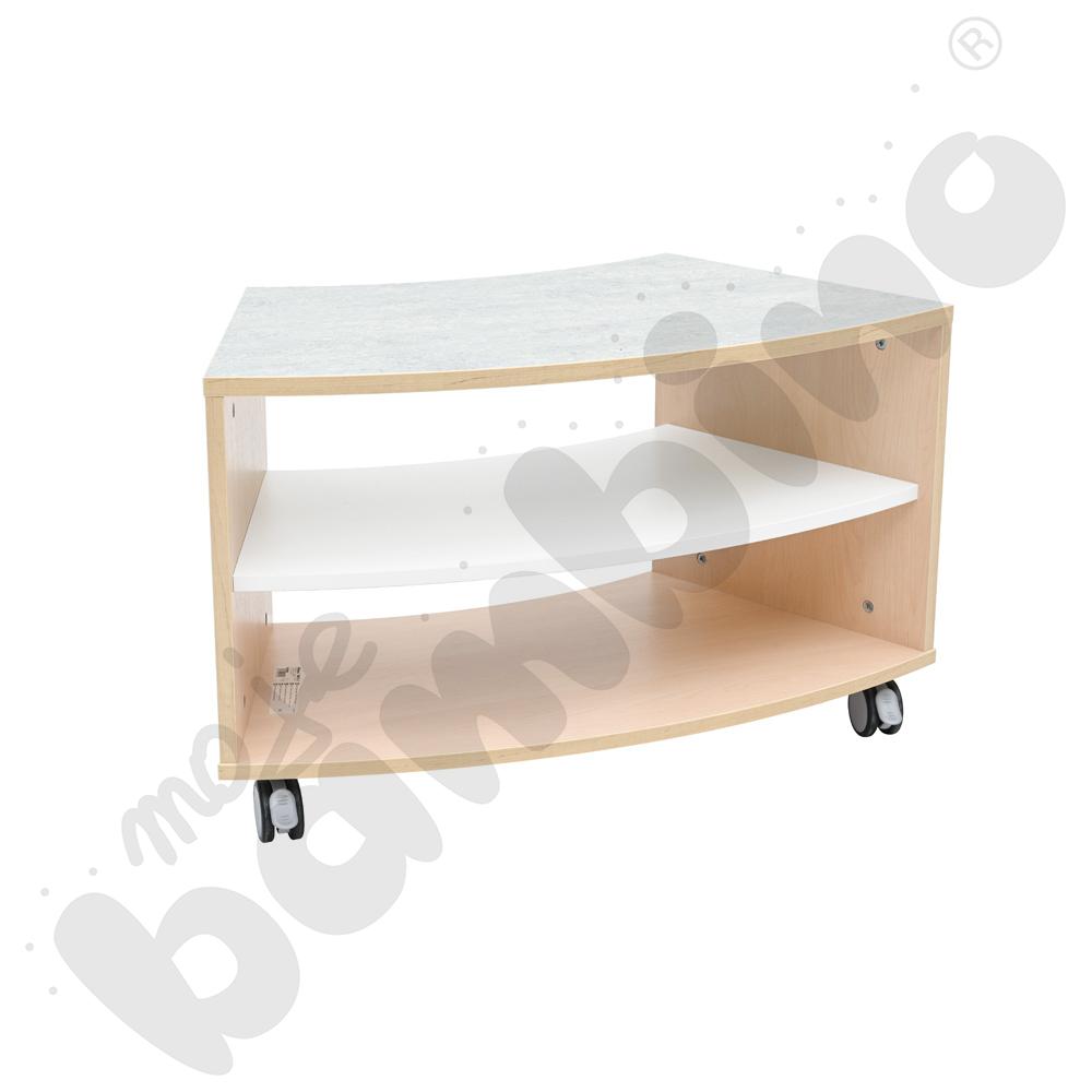 Quadro - szafka cicha S 1/8 koła na kółkach