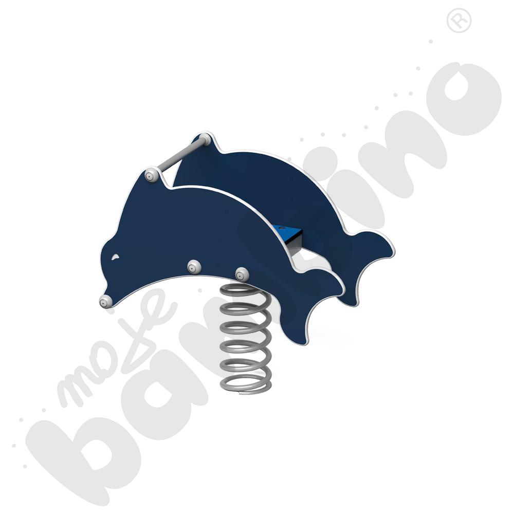 Sprężynowiec Delfin na podstawie metalowej