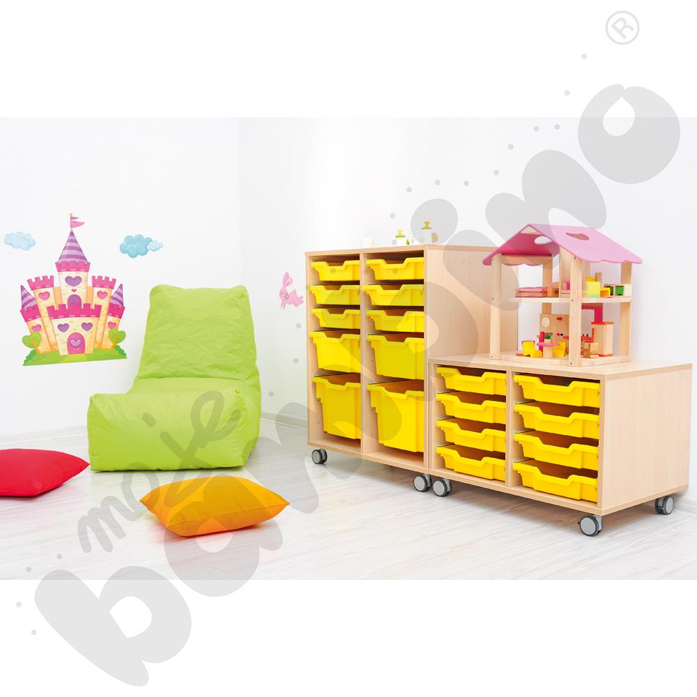 Szafka Flexi D na plastikowe pojemniki na kółkach