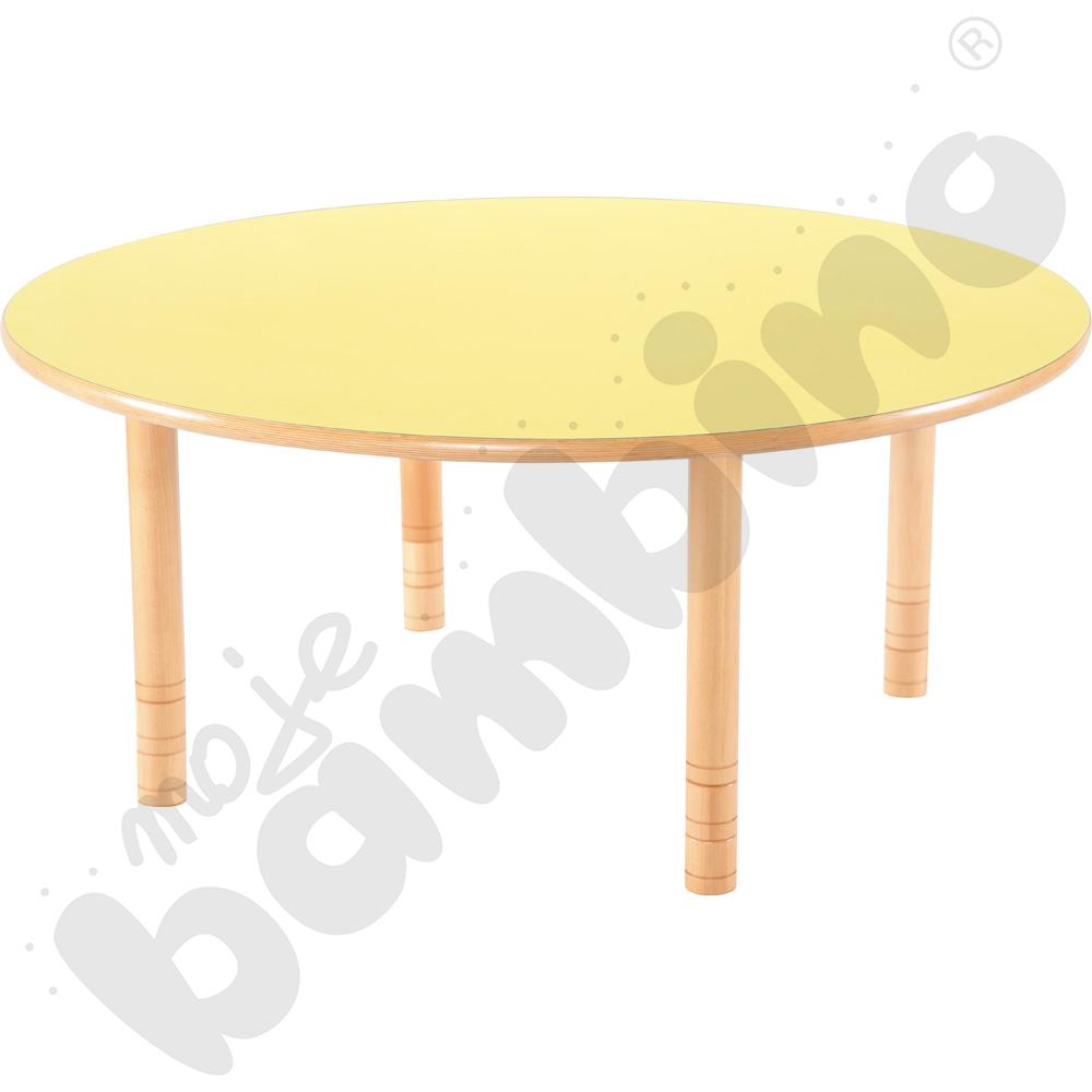 Stół Flexi okrągły szkolny - żółty