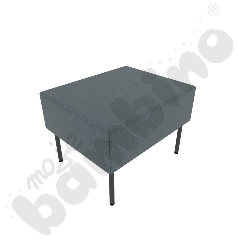 Pufa Versa 60x50 cm z plastikowymi stopkami, stelaż antracytowy, tkanina BD13