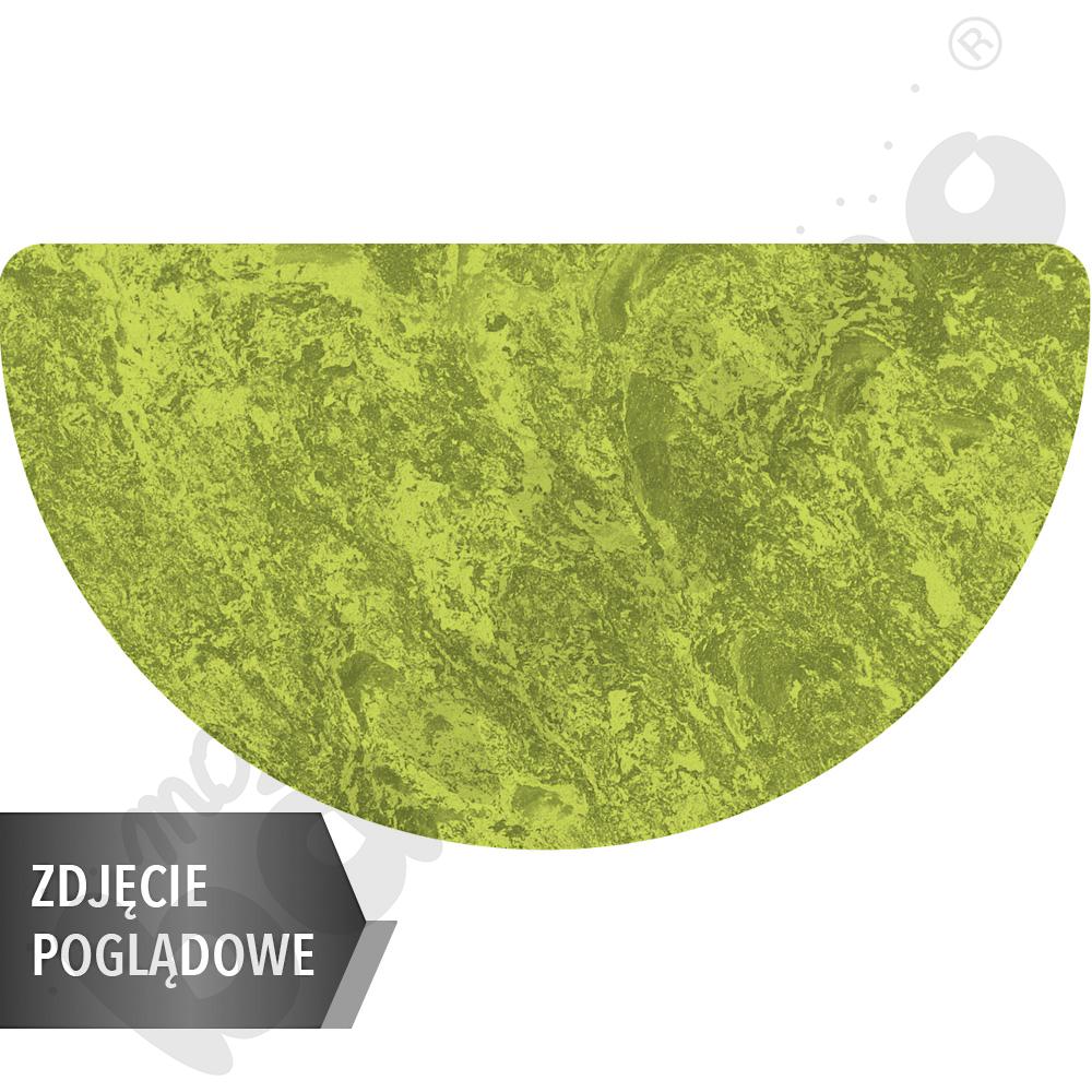 Cichy stół PLUS półokrągły 140x70, jasnozielony, rozm. 3