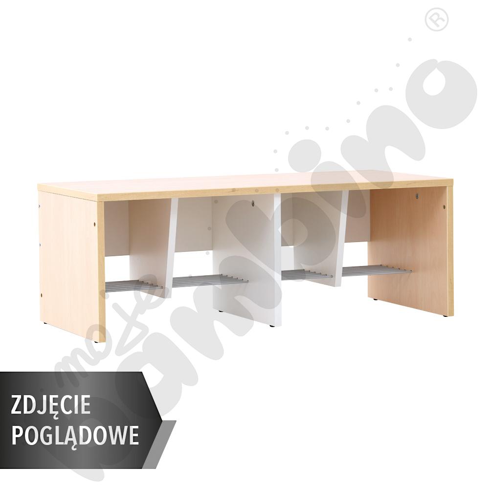 Ławeczka do szatni-domku 4 os., szer. 129 cm, klon 