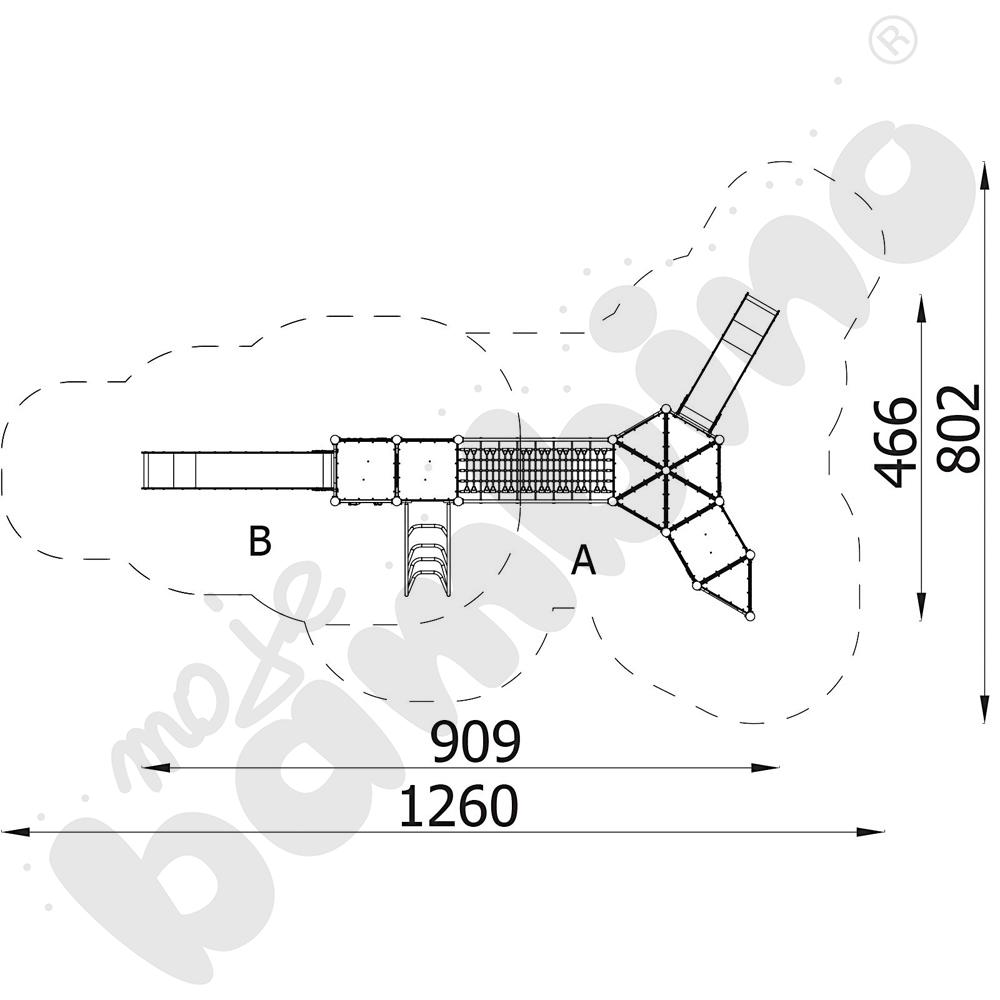 Orbis - platforma 10, drewniane słupy