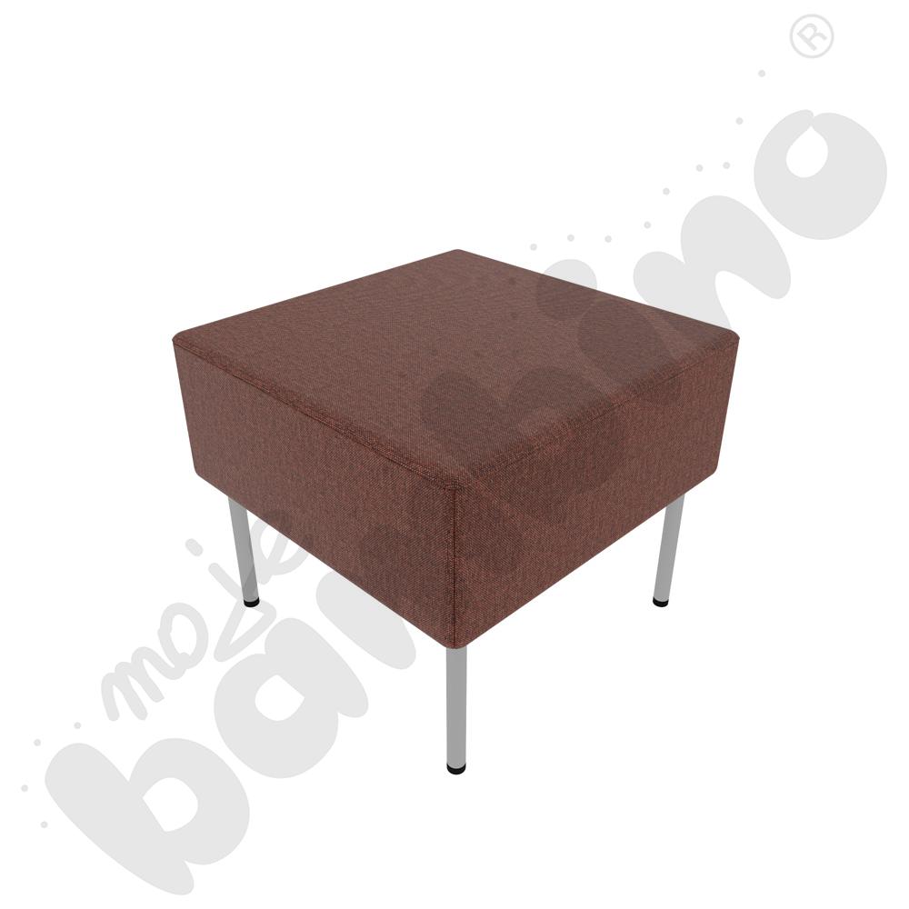 Pufa Versa 50x50 cm z plastikowymi stopkami, stelaż jasnoszary, tkanina RO06