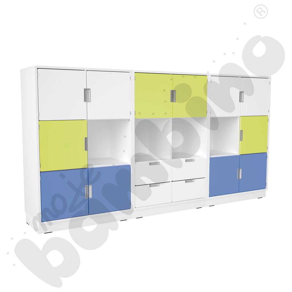Quadro - zestaw 13, 90 st., cichy domyk, biała skrzynia 