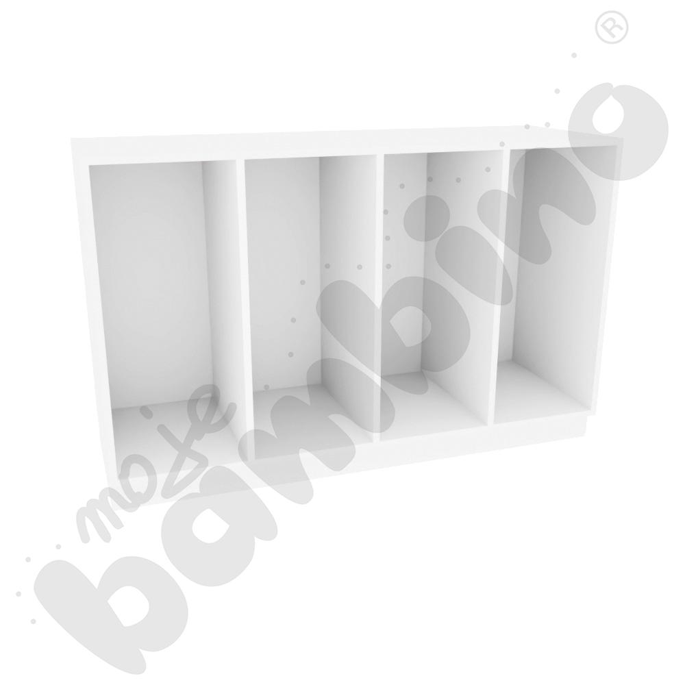 Quadro - szafka M na plastikowe pojemniki - z 3 przegrodami, biała
