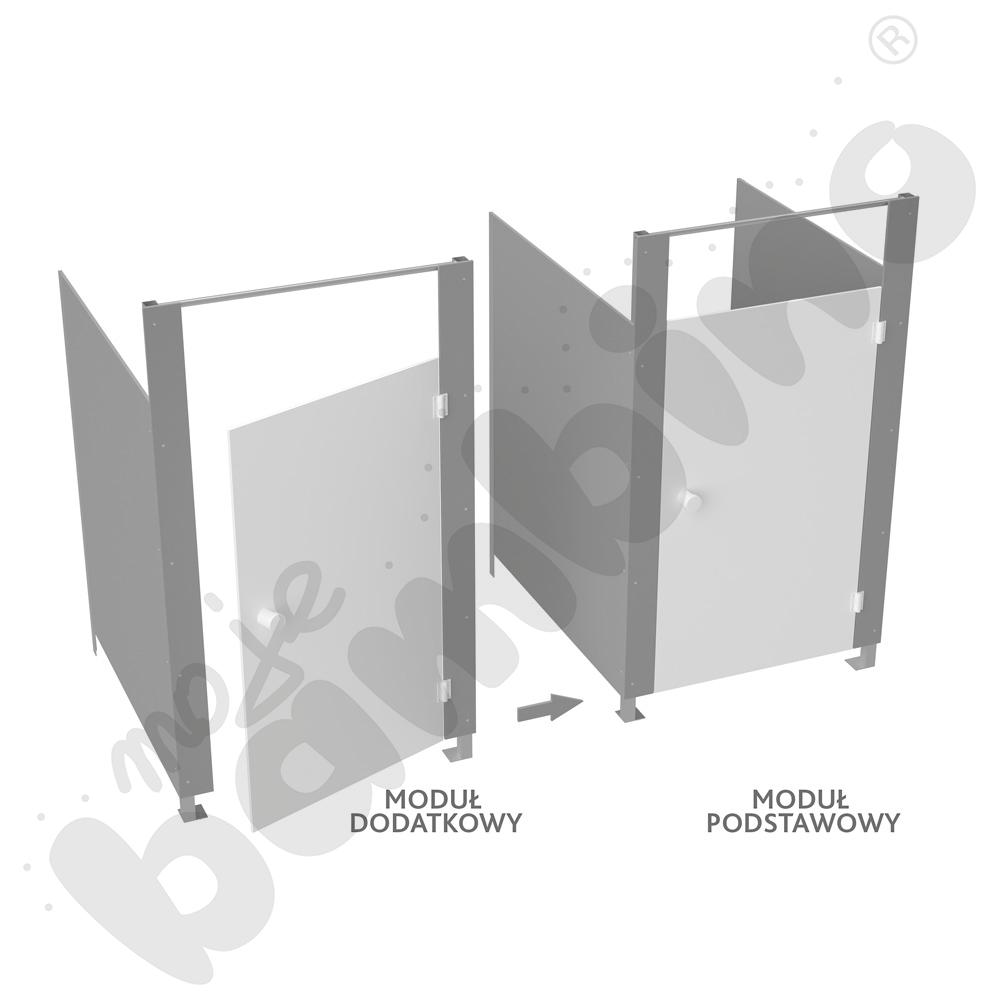 Kabina WC Aqua - moduł podstawowy szary