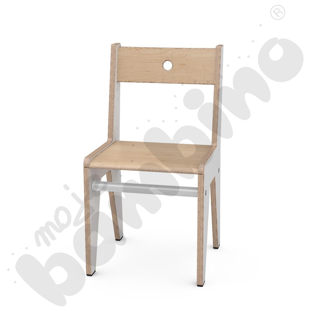 Białe krzesło FLO 31 cm