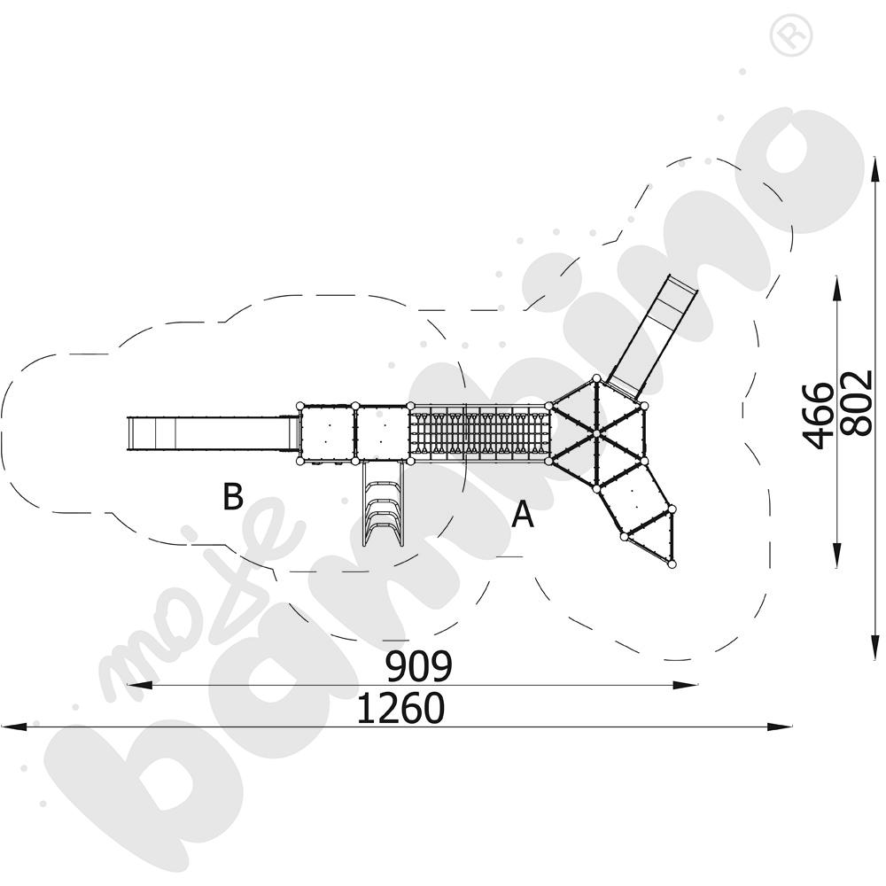 Orbis - platforma 10, drewniane słupy