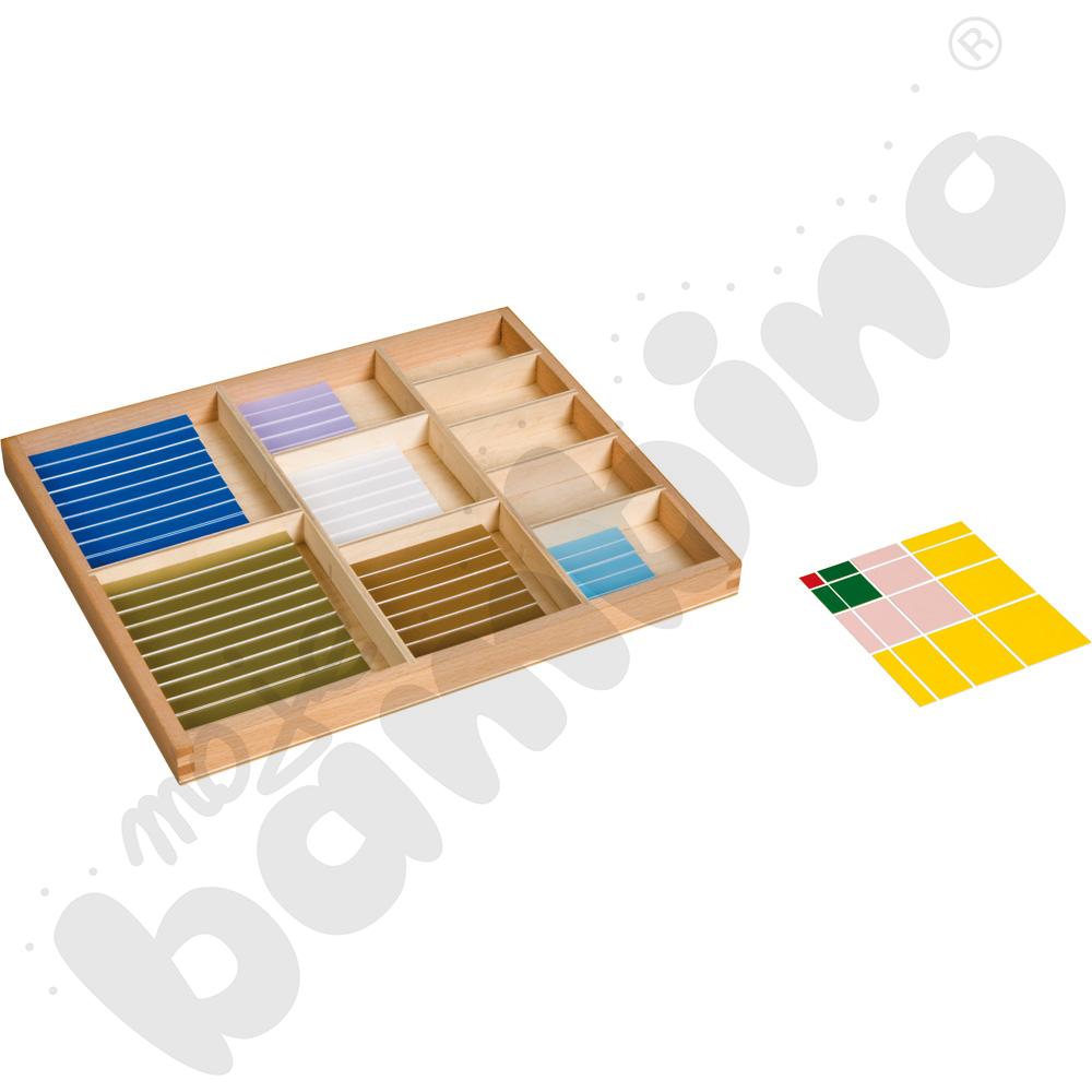 Pudełko z płytkami Pitagorasa Montessori