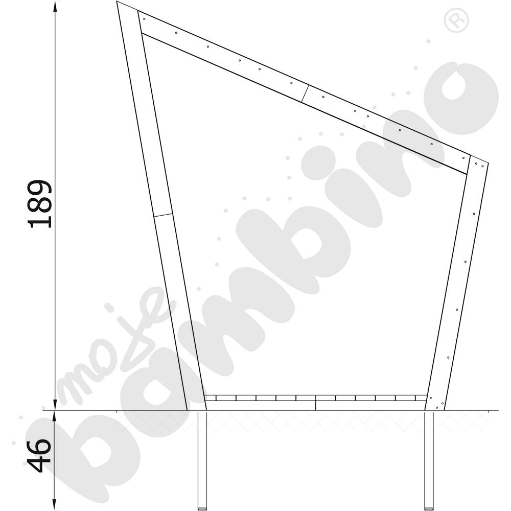 Domek Terra skośny z kotwami