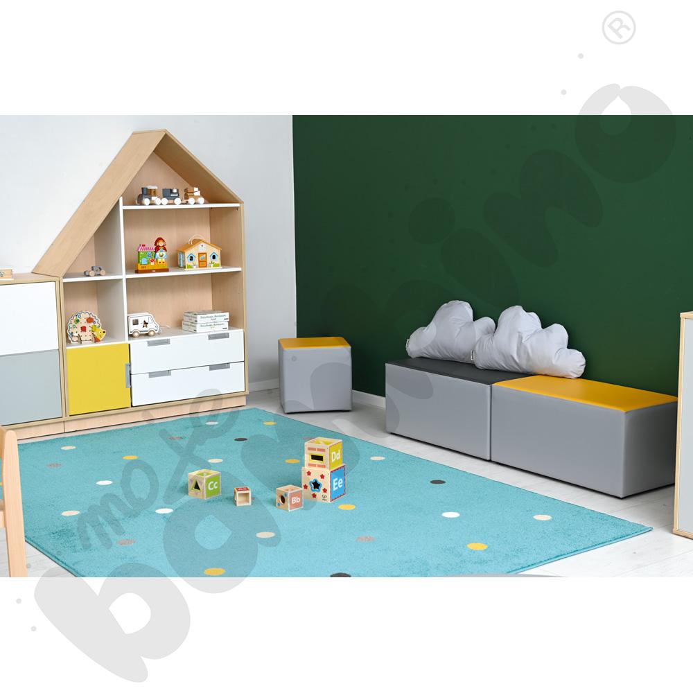 Quadro - szafka-domek z 3 półkami i na 4 szerokie szuflady, skrzynia klon jasny Quadro - szafka-domek z 3 półkami i na 4 szerokie szuflady, skrzynia klon jasny