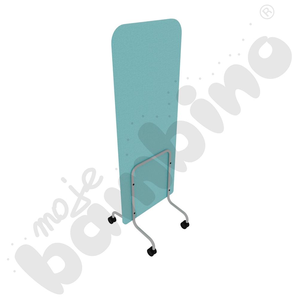 Parawan Versa 60x170 cm z kółkami na twardą powierzchnię, stelaż jasnoszary, tkanina RO20