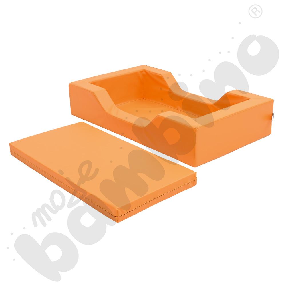 Łóżeczko piankowe z wycięciami pomarańczowe