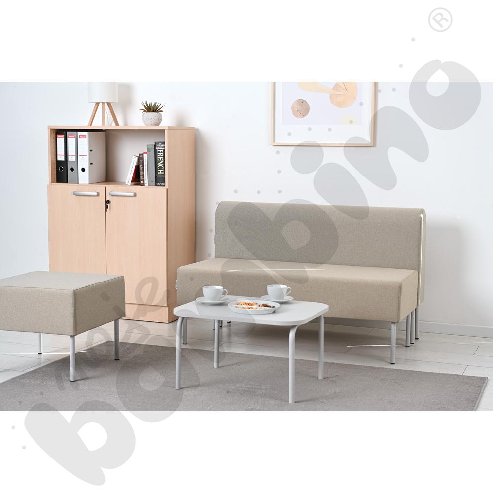 Pufa Versa 120x50 cm z plastikowymi stopkami, stelaż jasnoszary, tkanina RO37 Pufa Versa 120x50 cm z plastikowymi stopkami, stelaż jasnoszary, tkanina RO37