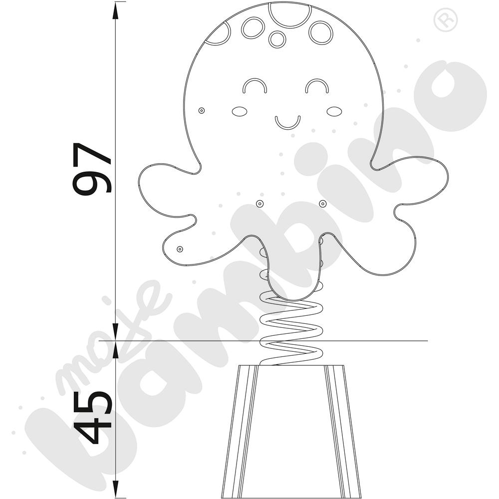 Sprężynowiec Ośmiornica na podstawie betonowej Sprężynowiec Ośmiornica na podstawie betonowej
