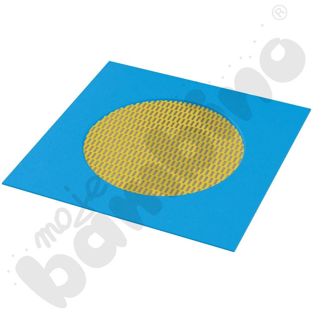 Trampolina Średni krater, mata żółta, obrzeże niebieskie