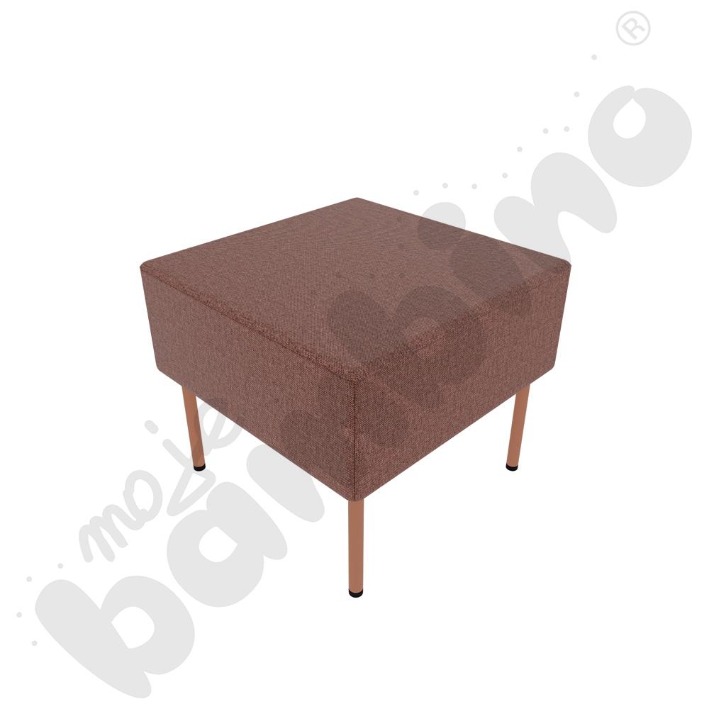 Pufa Versa 50x50 cm z filcowymi stopkami, stelaż łososiowy, tkanina RO11 Pufa Versa 50x50 cm z filcowymi stopkami, stelaż łososiowy, tkanina RO11