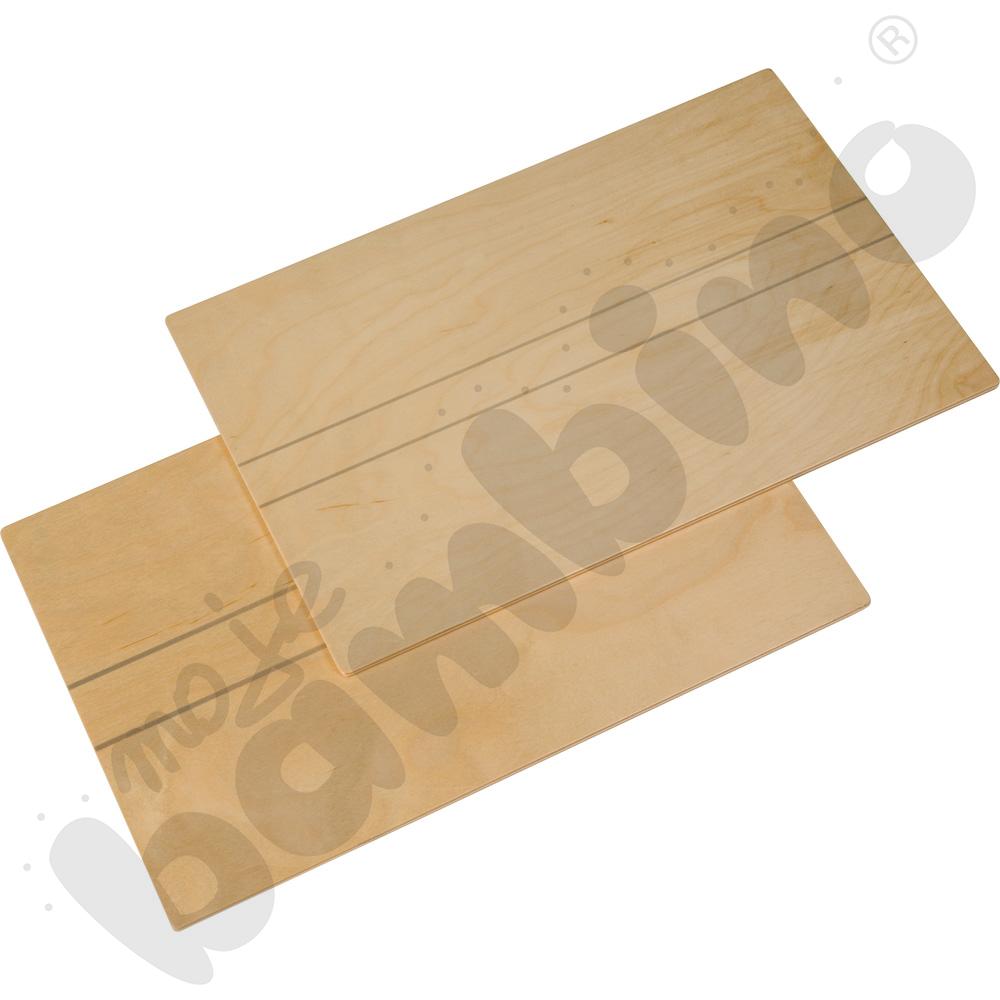 Drewniane tabliczki z liniaturą  Montessori- 2 szt