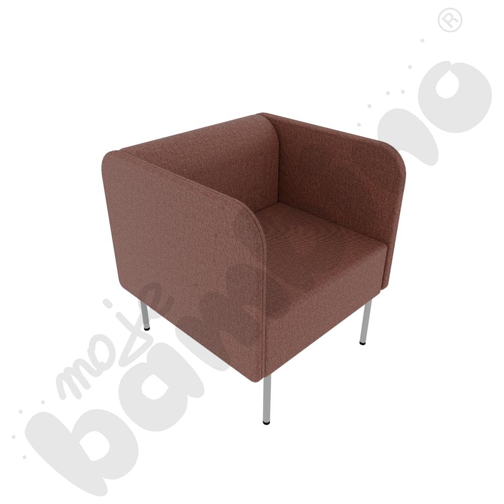 Fotel Versa z plastikowymi stopkami, stelaż jasnoszary, tkanina RO11